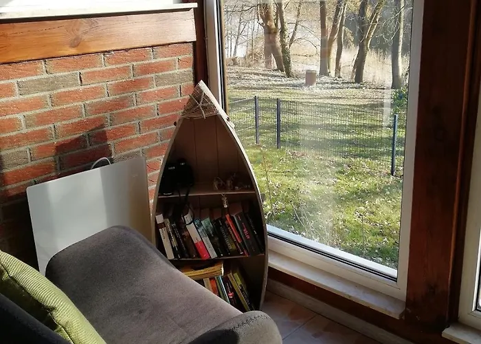 Schwandt-ein Mit Wasserblick, Ruderboot Auf Anfrage Rosenow